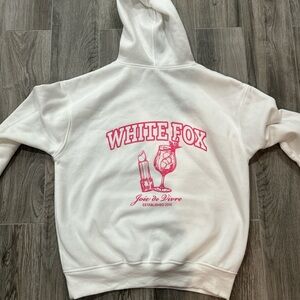 White Fox Graphic Hoodie